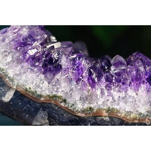 Natural Amethyst Cluster, Grade AA Brazillian Quartz Unique Crystal Geode.